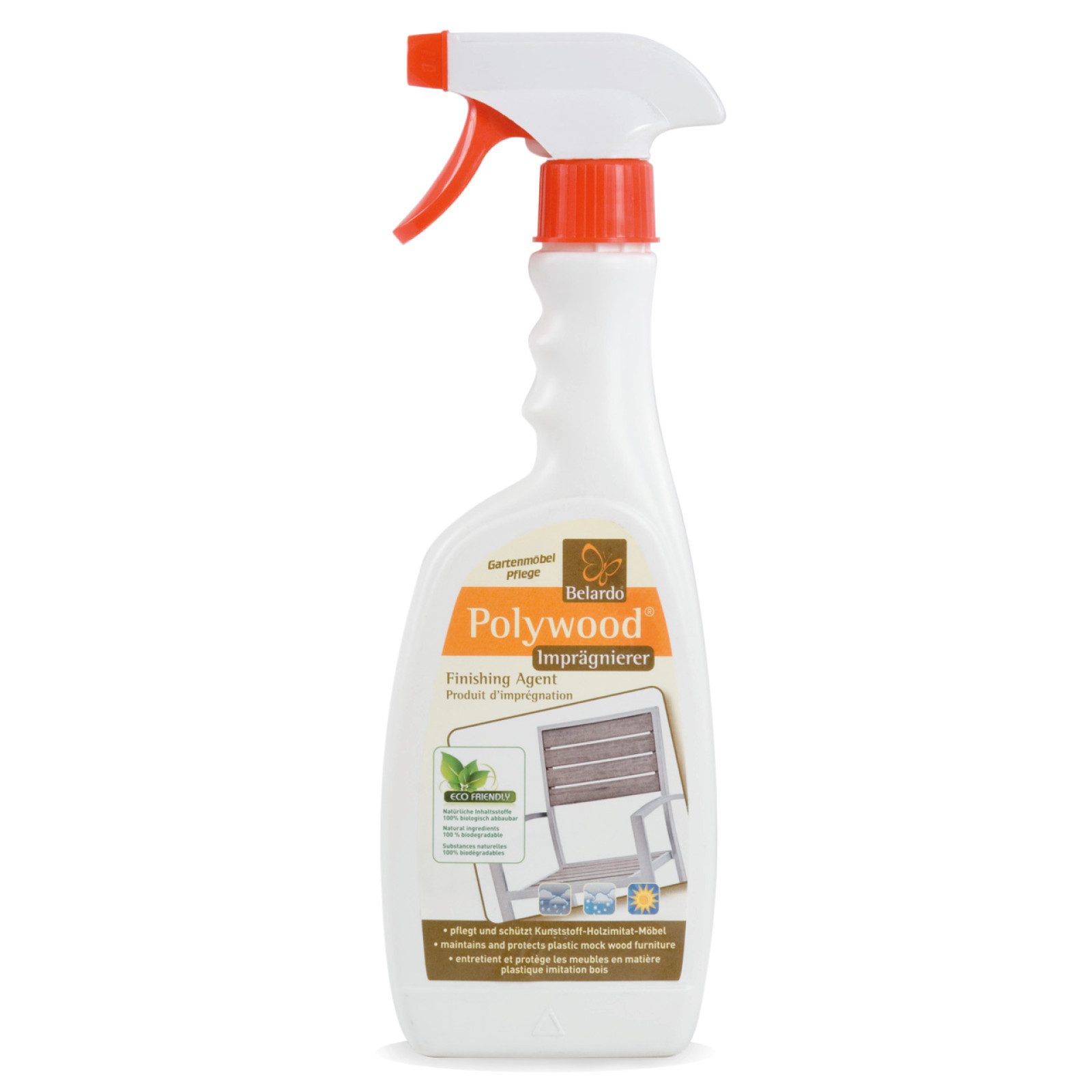 Belardo Polywood Imprägnierer Outdoor – Schutz & Pflege für Holzoptik-Möbel 500ml Imprägnierspray, Umweltfreundlich, biologisch abbaubar