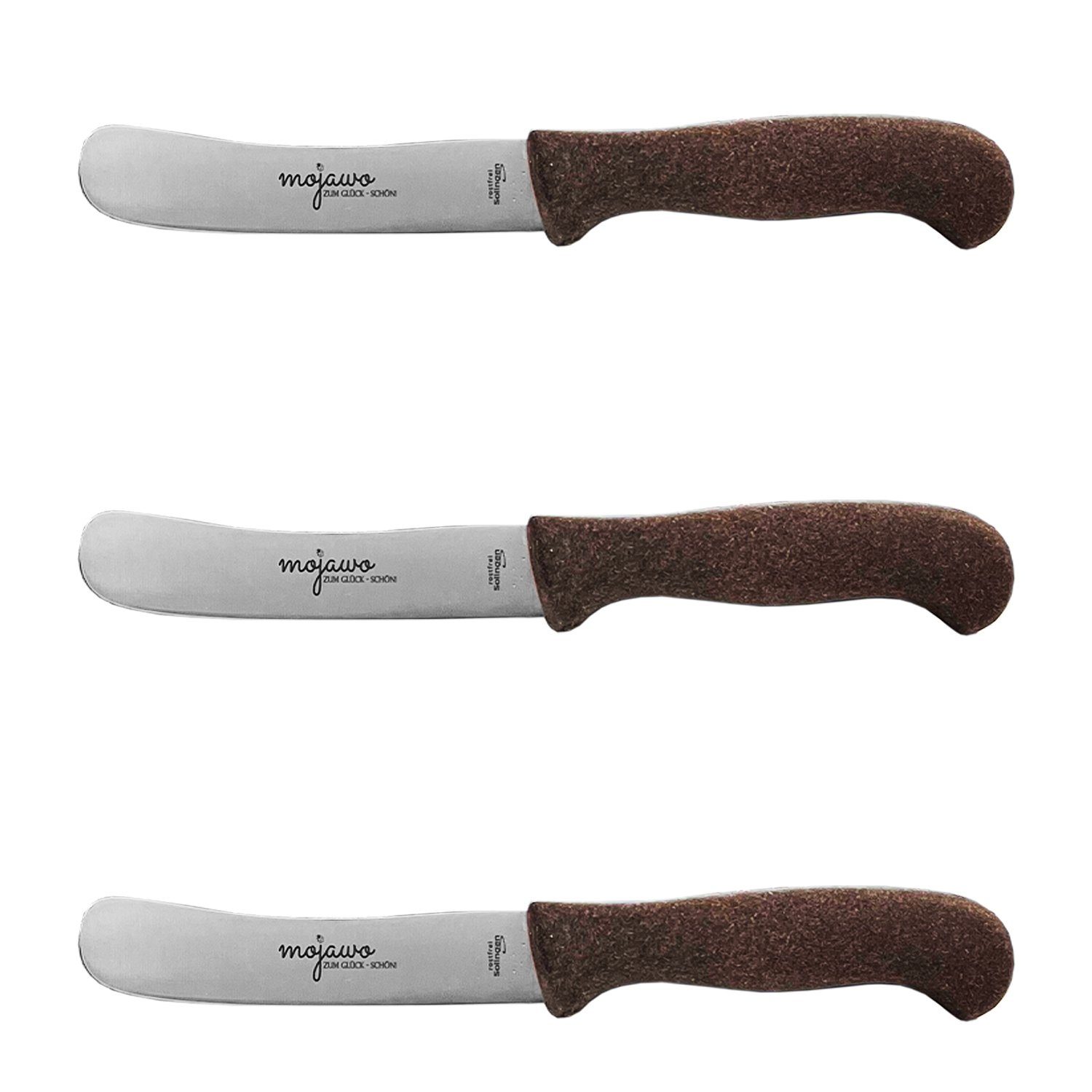 Steakmesser 3er Mojawo Bio Frühstücksmesser Buckelsmesser Brötchenmesser Solingen