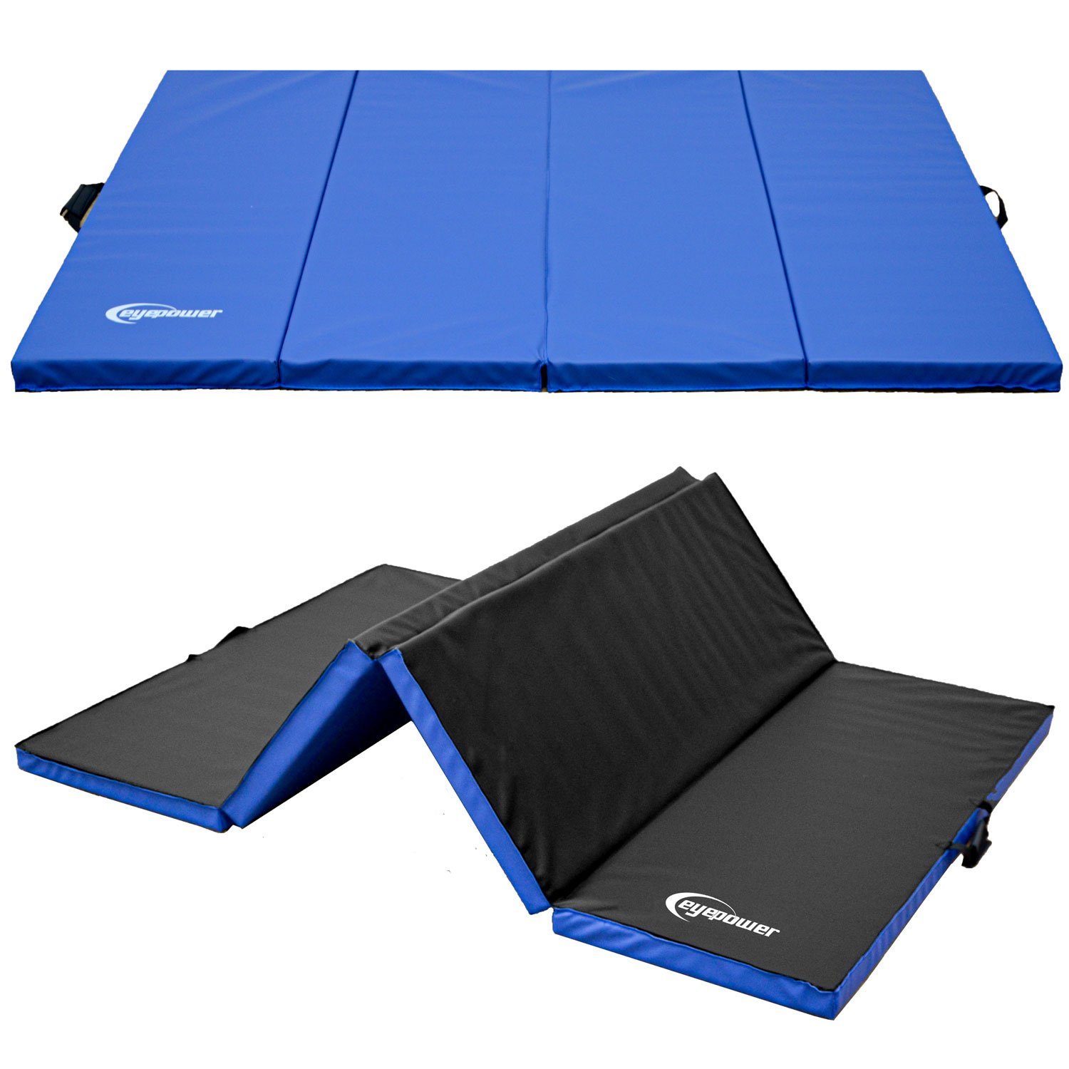eyepower Weichbodenmatte 180 x 115 x 5 cm - XL Turnmatte für Zuhause - Faltbare Gymnastikmatte, Bodenturnmatte - Klappbare Fitnessmatte - Fallschutzmatte für Kinder