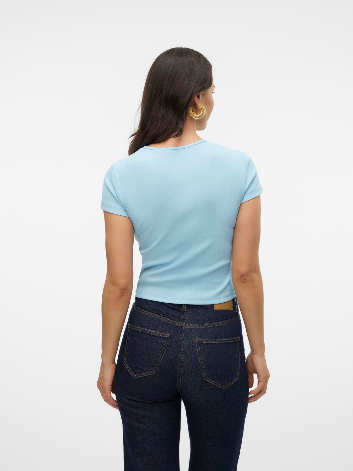 Vero Moda Kurzarmshirt VMCHLOE SS SHORT TOP JRS NOOS Baumwollmischung