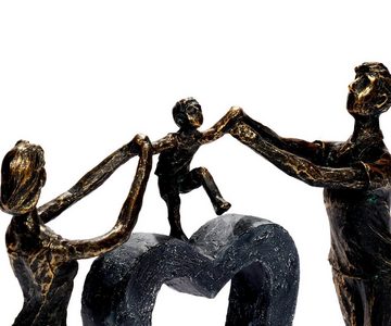Brillibrum Dekofigur »Design Skulptur Familie Polyresin Figur Paar große Dekofigur Herz abstrakte Kunstfigur Familienglück Kindheit Bronze Dekofigur der Familie & Liebe«