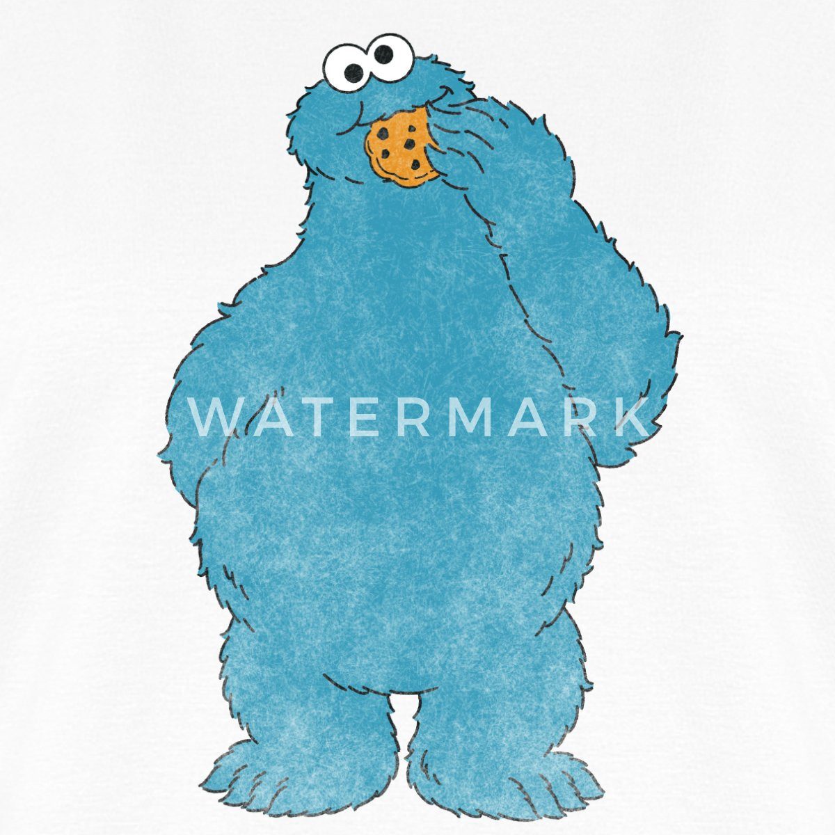 Spreadshirt T-Shirt Sesamstraße Krümelmonster Naschen Frauen Premium T-Shirt (1-tlg)