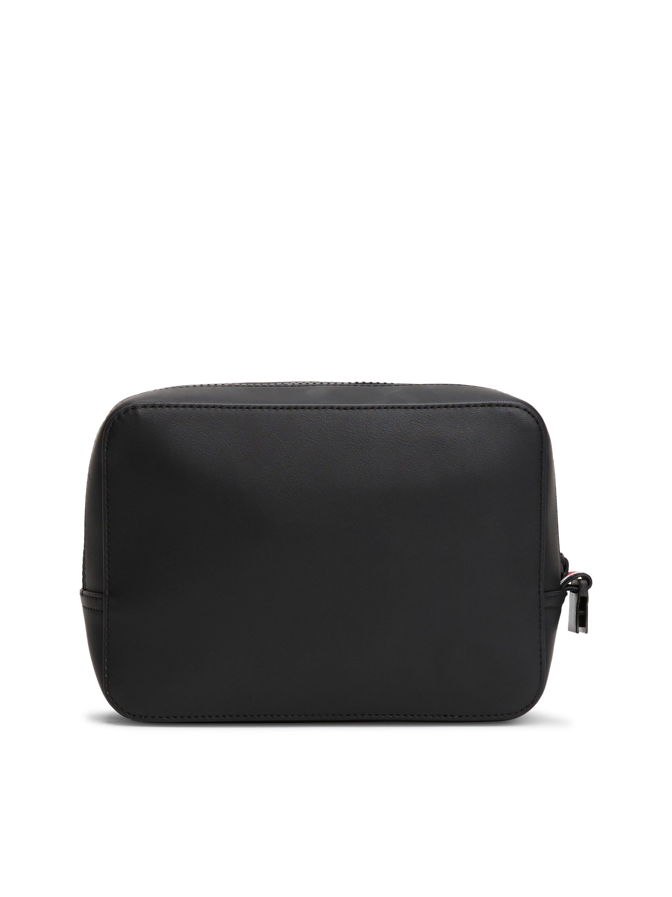 Tommy Hilfiger Kulturbeutel TH FOUNDATION WASHBAG, Unisex Kosmetikbeutel, Minibag mit Handschlaufe