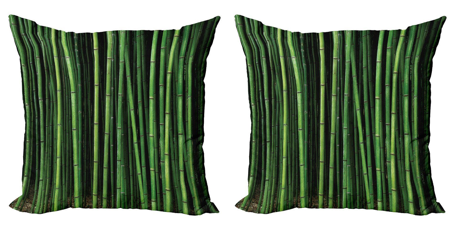 Kissenbezüge Modern Accent Bambusrohrwald Zen Stück), Digitaldruck, Garten (2 Abakuhaus Doppelseitiger