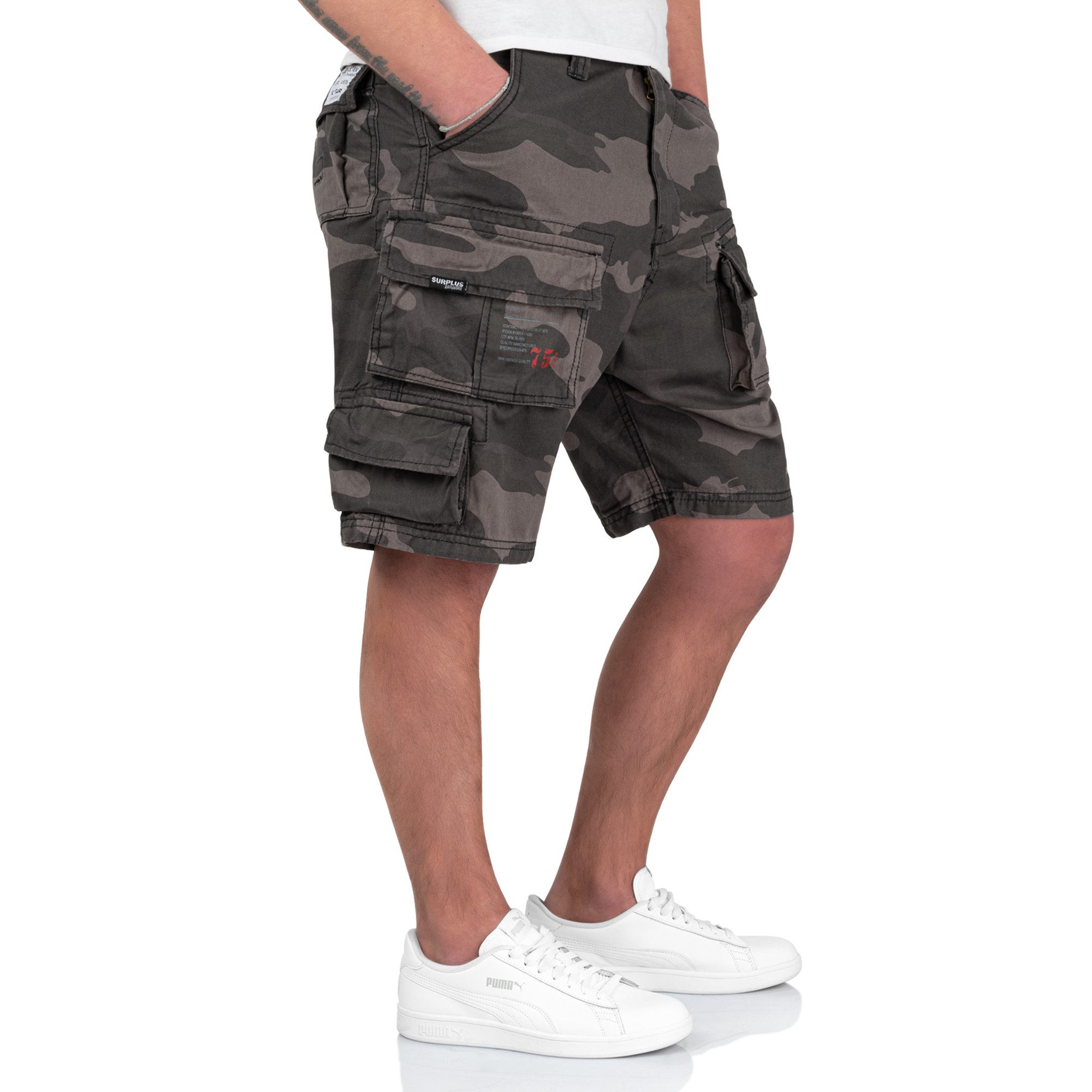 Trooper Cargoshorts Trooper Bermuda Baumwolle Sommer Shorts Kurze Hose Army knielang