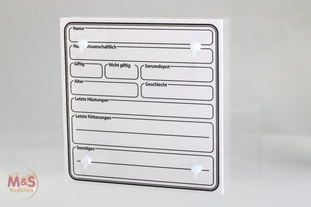 Terrarium Terrarienschild