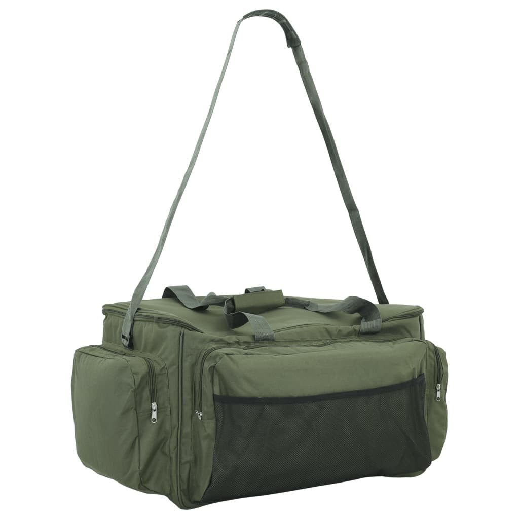 vidaXL Angelkoffer Angeltasche Wasserdicht Dunkelgrün Oxford-Gewebe