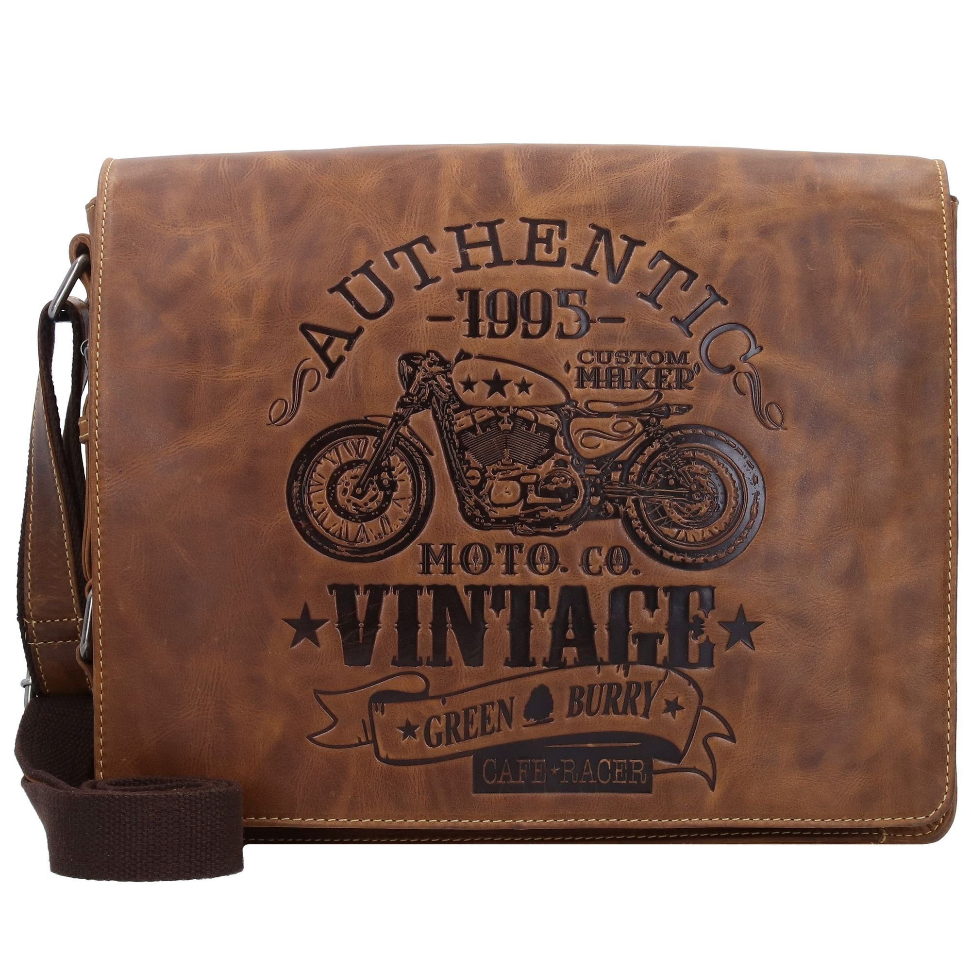 Greenburry Messenger Bag Vintage Cafe-Racer, Leder günstig online kaufen