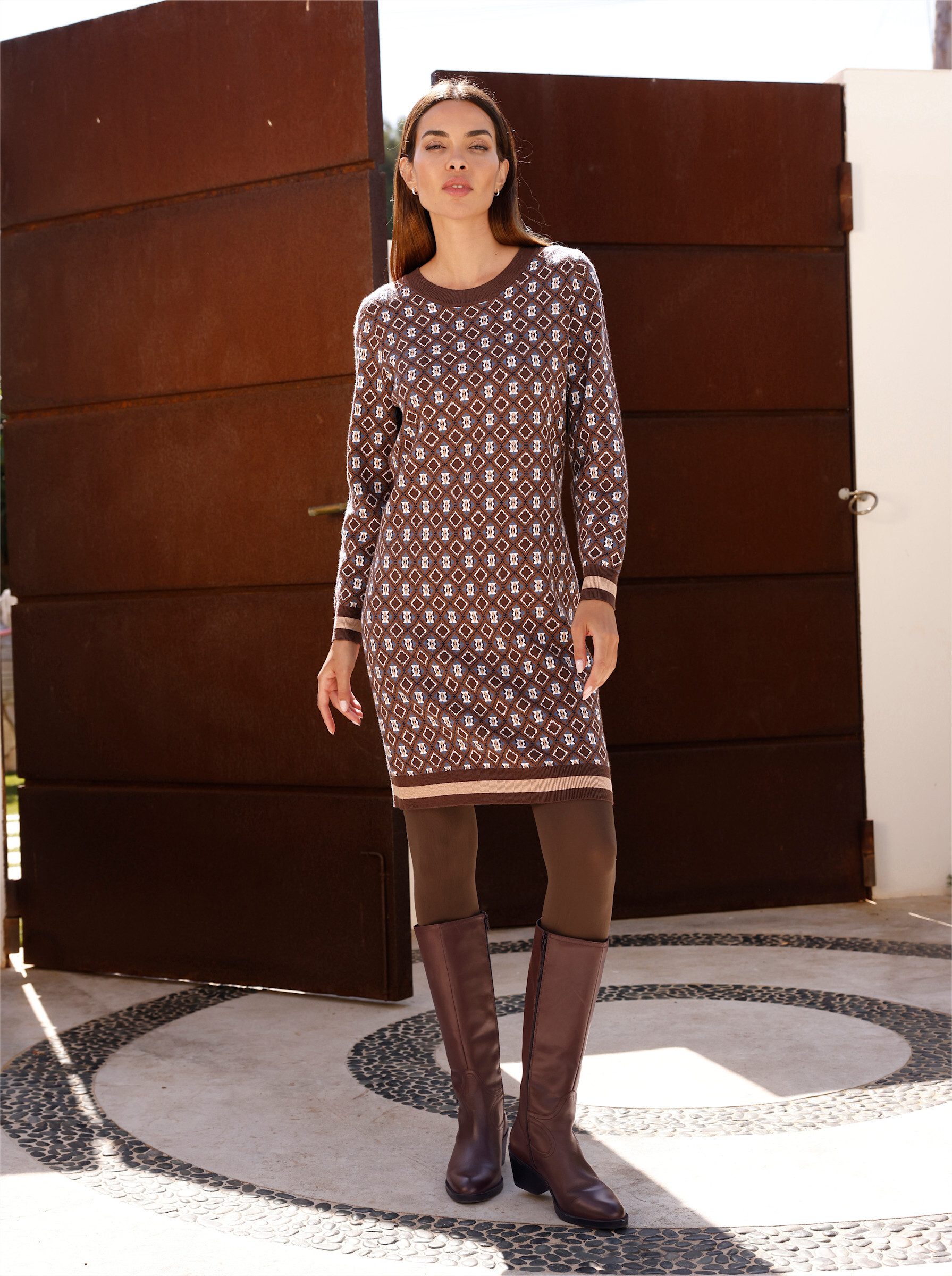 heine Strickkleid Strickkleid Langarm