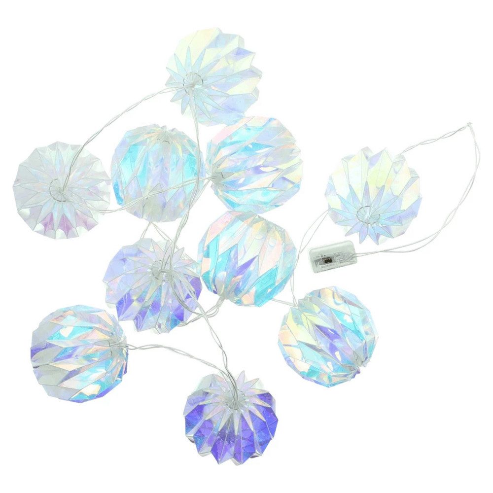 Home-trends24.de LED Laterne LED Lichterkette Regenbogen Ball Deko Tisch Beleuchtung Länge 160cm, LEDs, Warmweiß