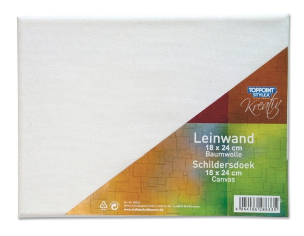 Stylex Schreibwaren Leinwand 6 Leinwände Leinwand bespannte Keilrahmen 18x24cm