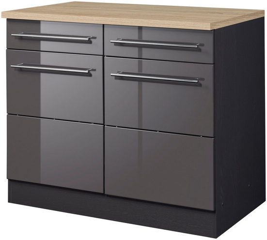 HELD MÖBEL Unterschrank Breite 100 cm, Unterschrank mit 2 Türen und 2