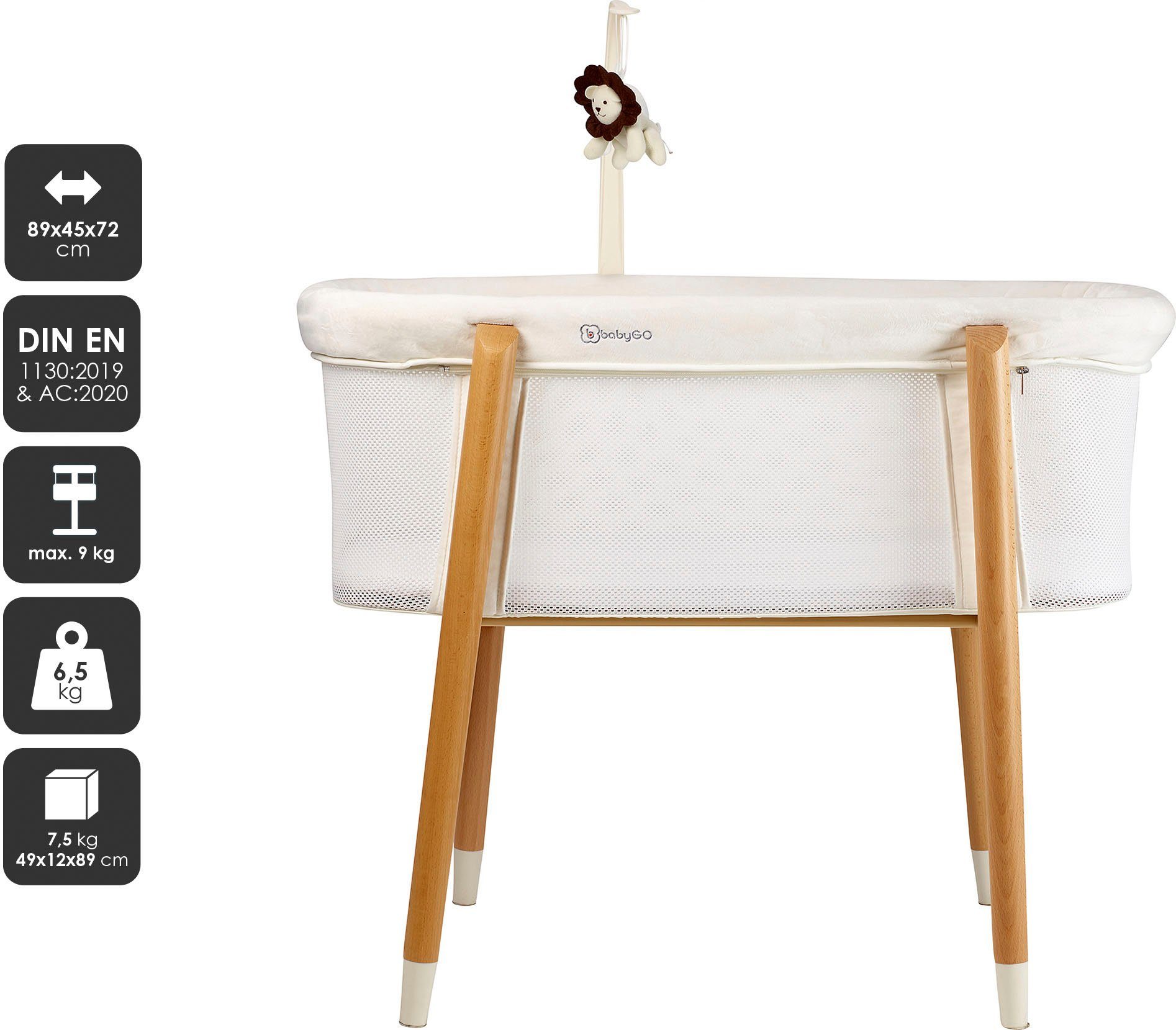 BabyGo Babybett SleepGood mesh, weiß – Bild 4 von 5