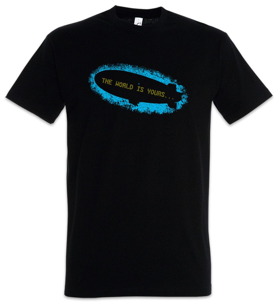 Urban Backwoods Print-Shirt The World Is Yours Zeppelin Herren T-Shirt Tony Logo Montana Scarface (1-tlg) Globe Globus Cuba Kuba