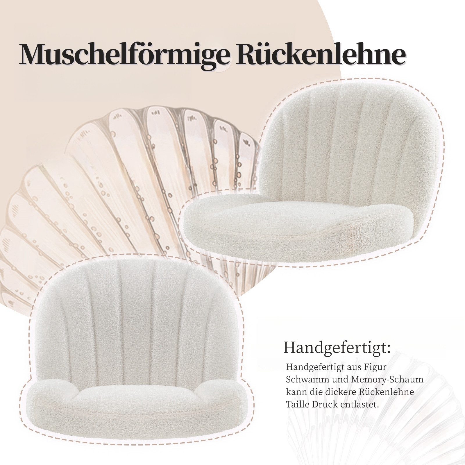 Intimate WM Heart Bürostuhl ohne Armlehne, Ergonomischer Drehstuhl mit Roll günstig online kaufen