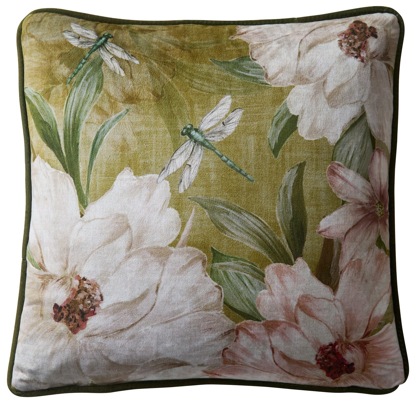 Appletree Heritage Dekokissen Fiorella, Dekokissen aus samtig weichem Stoff Kissenbezug ohne Füllung 43x43 cm
