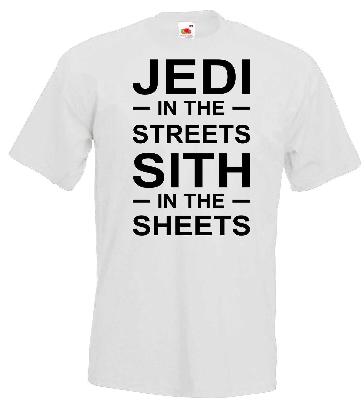 Youth Designz T-Shirt Jedi in mit the trendigem Shirt Grau Herren Serien Frontprint Streets