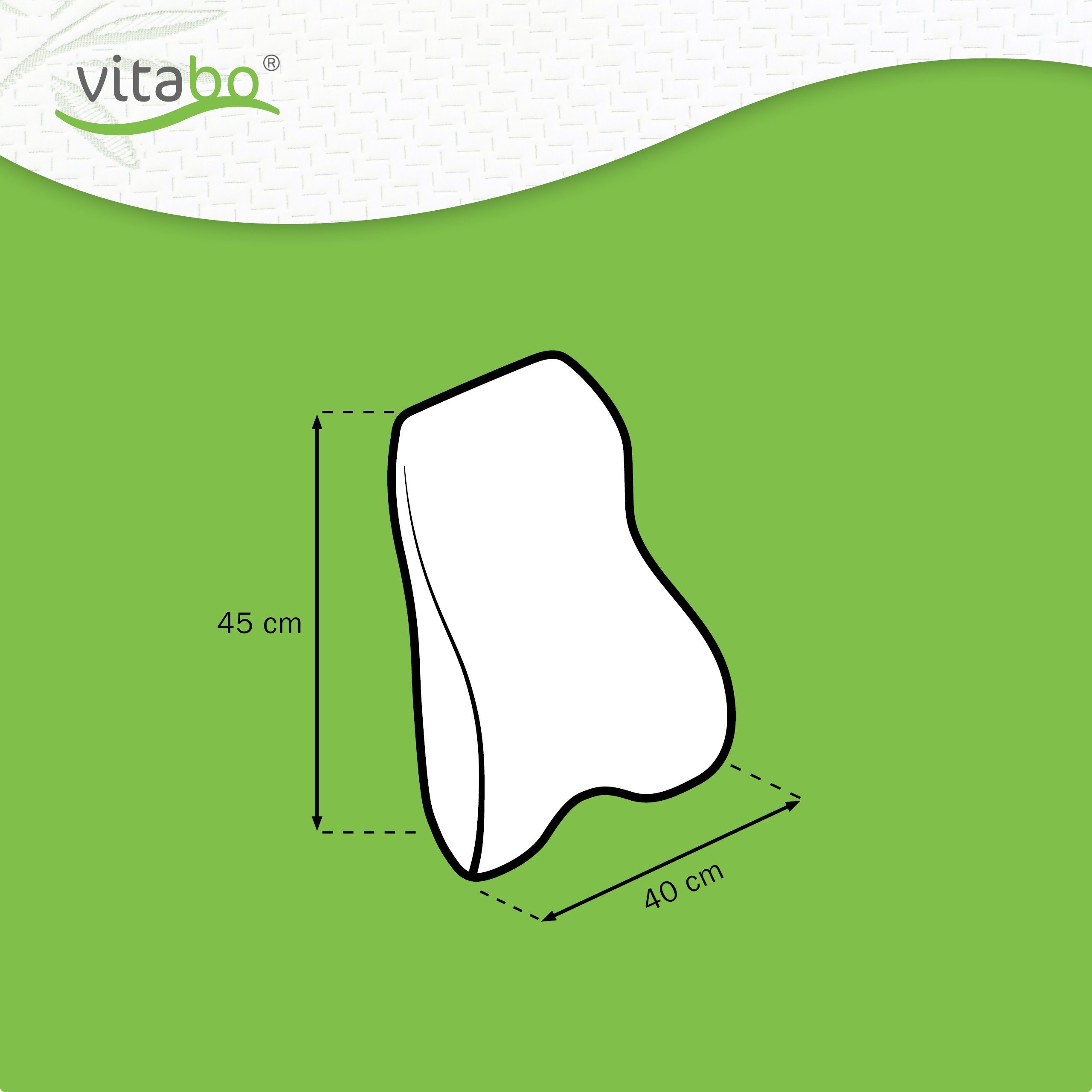 Vitabo Rückenkissen Ergonomisches Lendenkissen I Lordosenstütze Rückenstütze (Rot), 1-tlg.