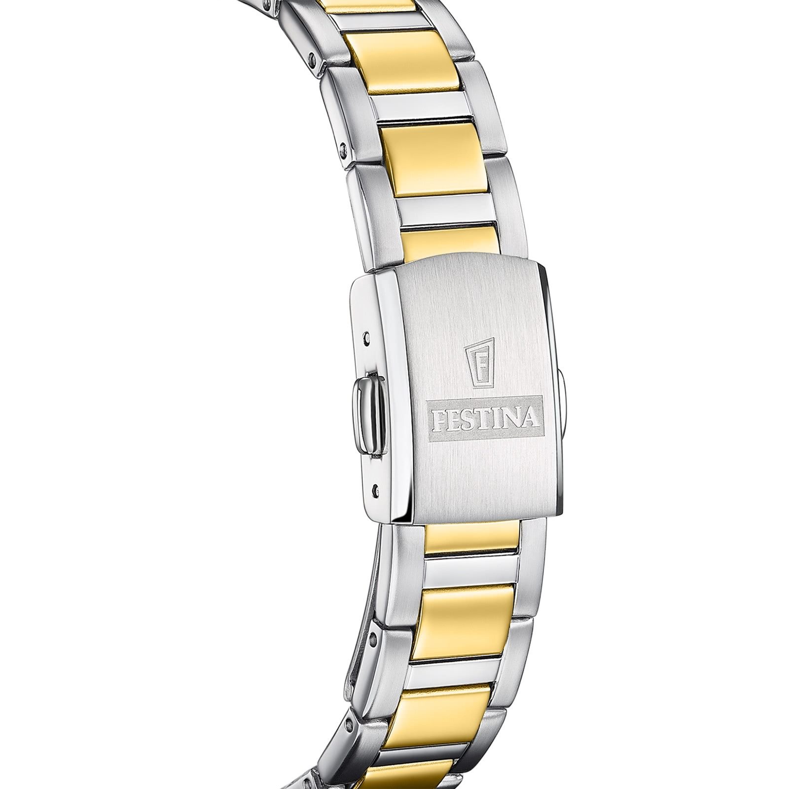 Festina Solaruhr Festina Damenuhr Edelstahl silber gold, (Solaruhr), Damen Solaruhr rund, Edelstahlarmband silber, gold, Luxus