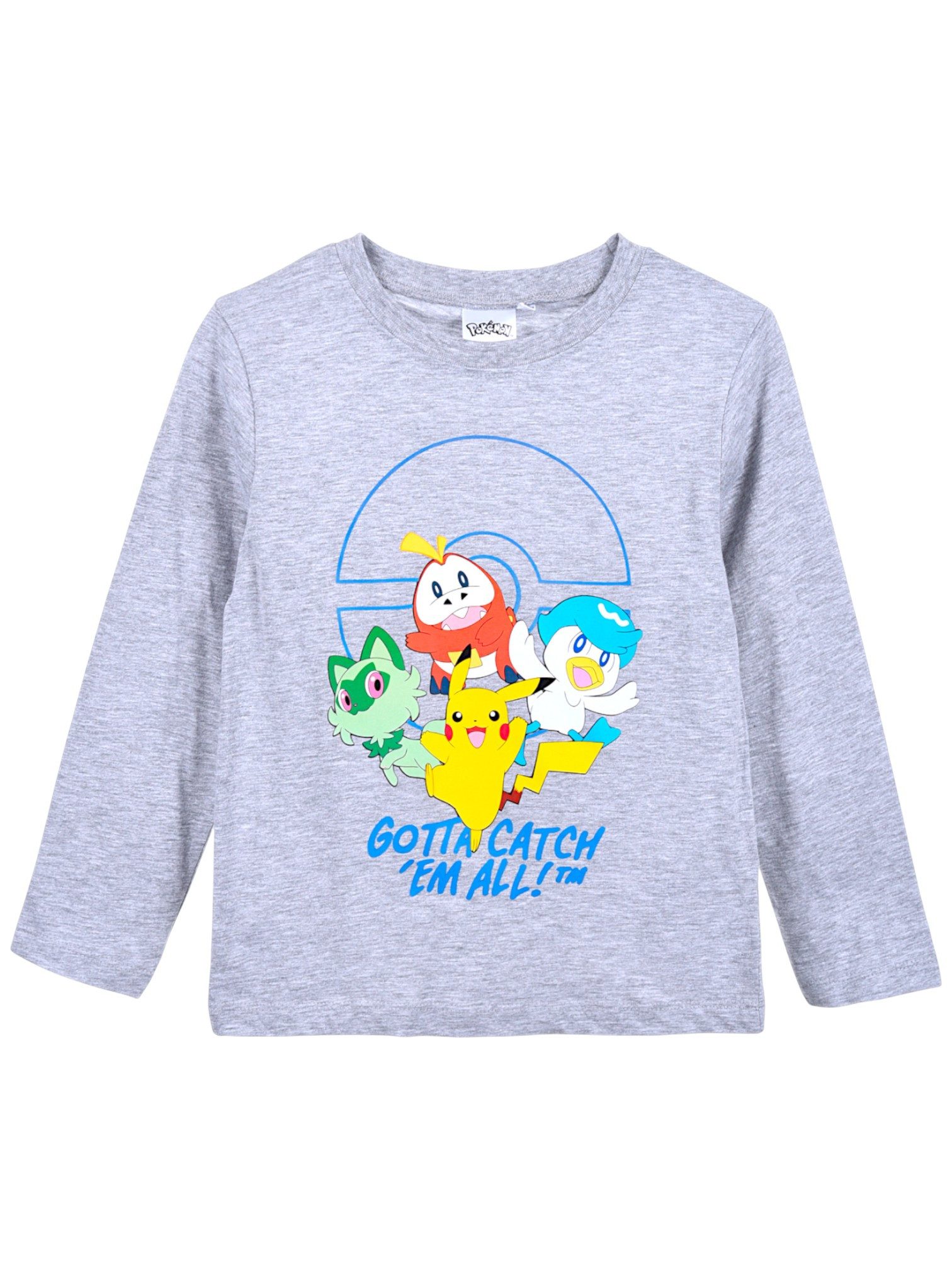 POKÉMON Langarmshirt Pikachu, Glumanda, Schiggy und Bisasam Jungen Shirt aus Baumwolle Gr. 104 - 152 cm