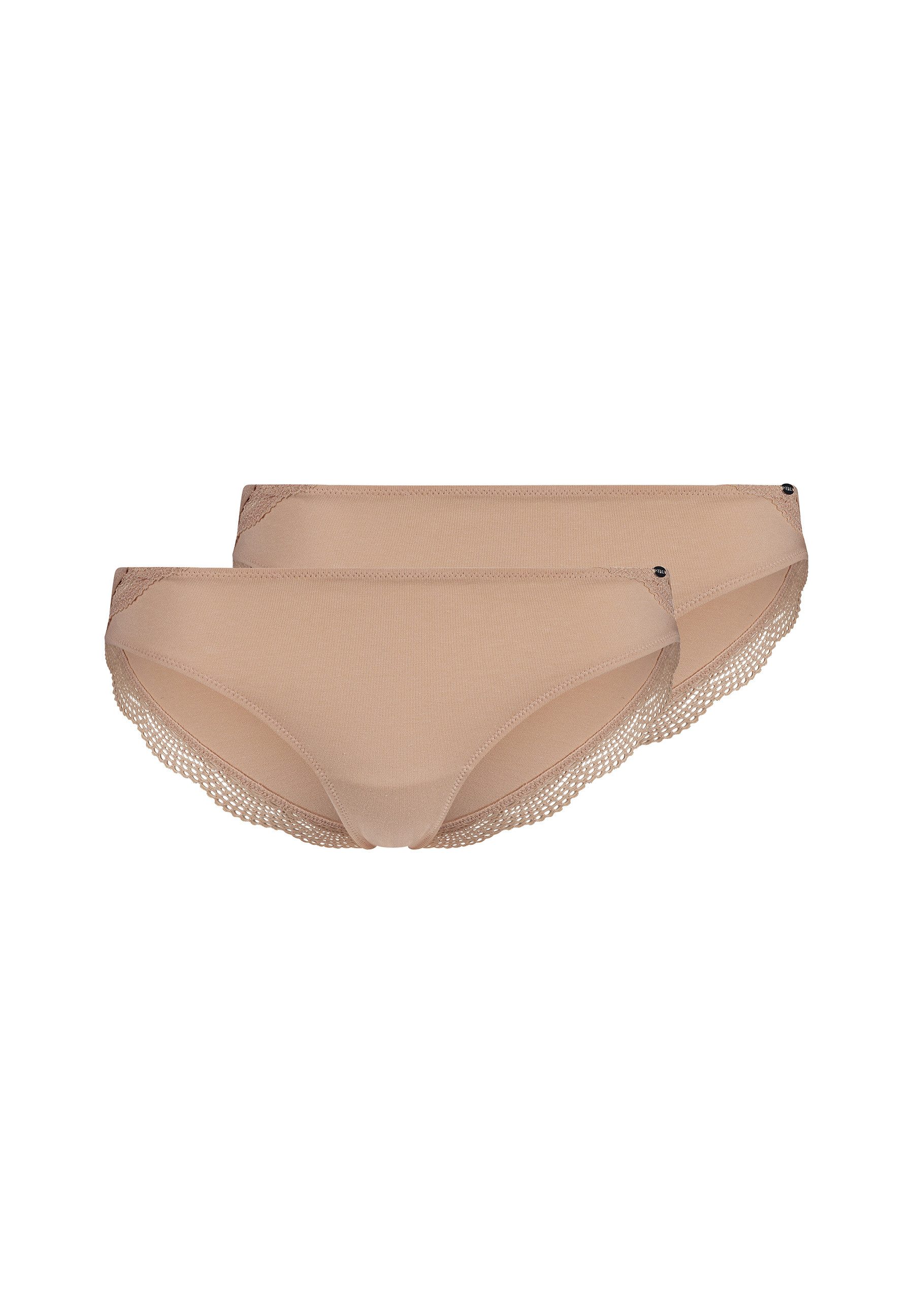 Skiny Rioslip Classicotton (2er Pack) bequem, dezent, feminin, basic, mit schmalem Bund, Baumwollmix