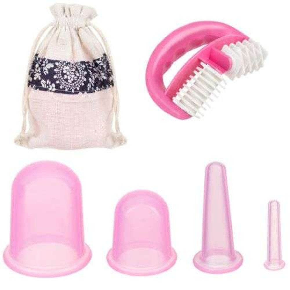 soulima Massagegerät Chinesische Silikonbecher Massagegerät, Spar-Set 1-tlg., massieren, geeignet für Gesicht, Hals, Dekolleté und sogar Lippen