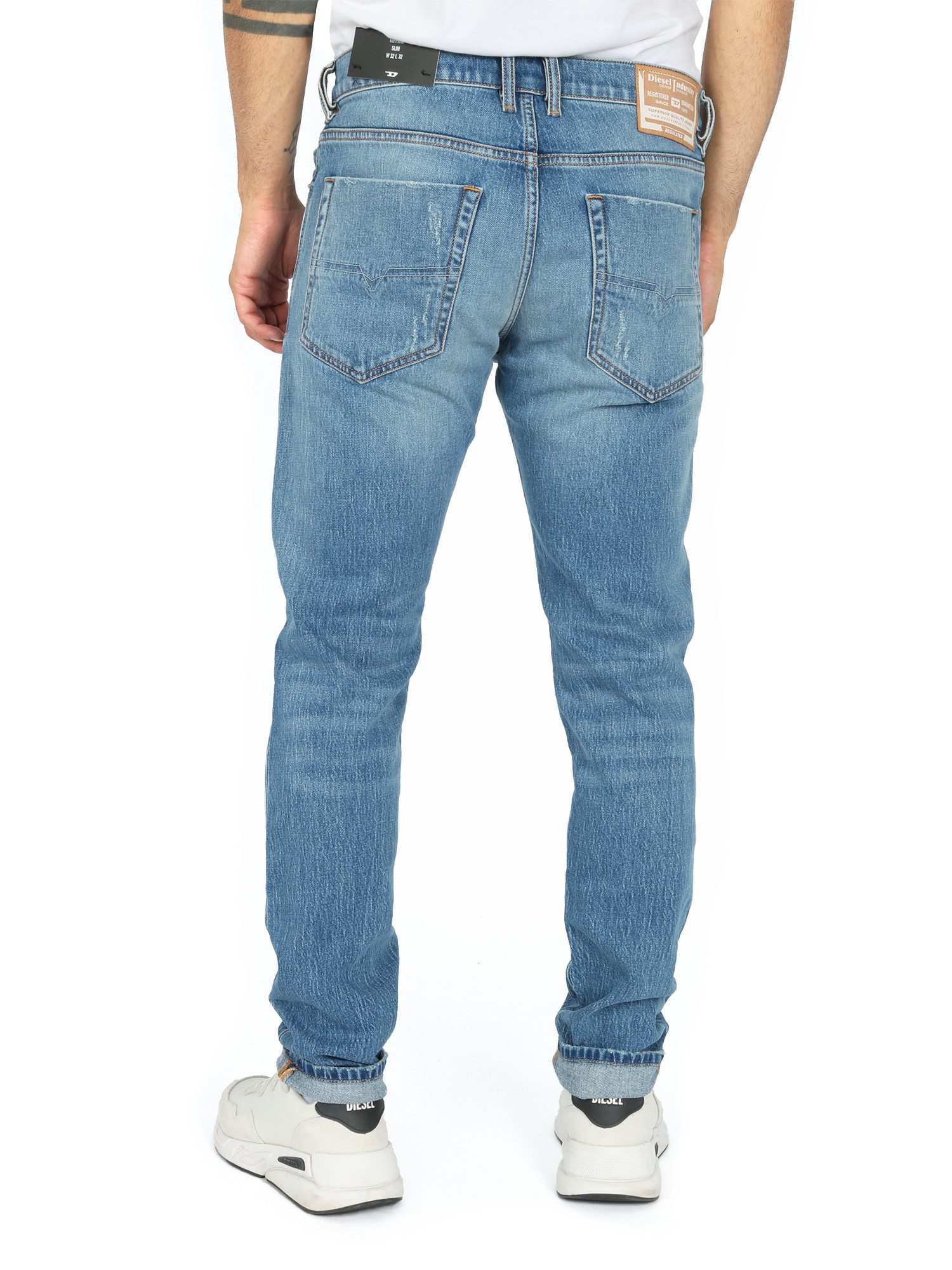 Diesel Slim-fit-Jeans schmal zulaufende Röhrenjeans - TEPPHAR-X R9A19 günstig online kaufen