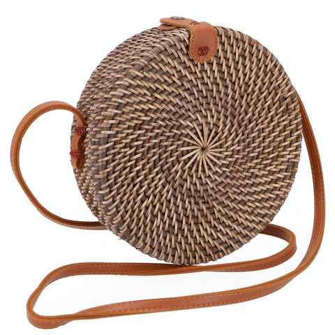 Guru-Shop Korbtasche Geflochtene Handtasche, Korbtasche,..