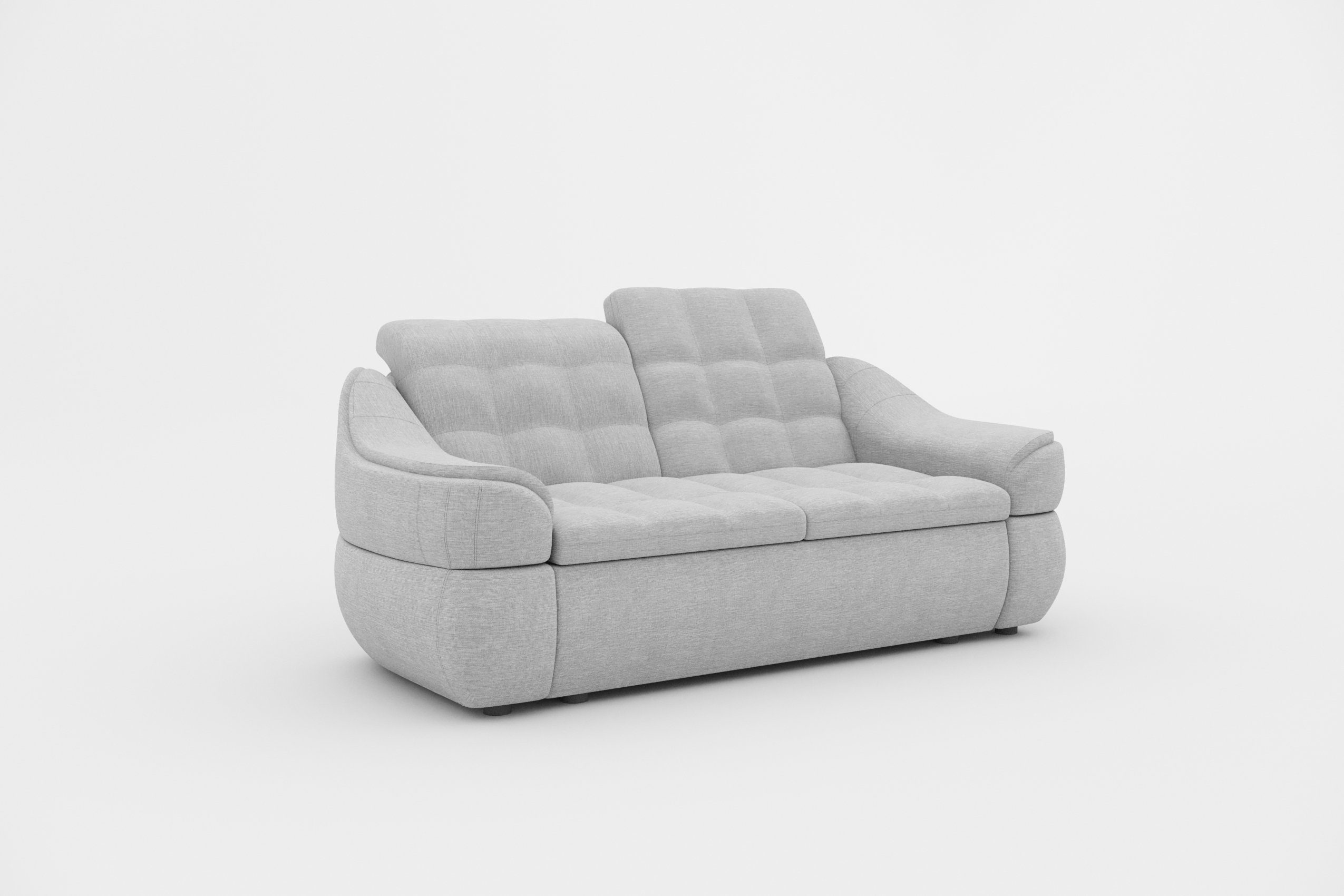 Sitzkomfort Sofa, mit Stylefy und stellbar, Raum im Alisa, mit 3-Sitzer Armlehnen frei 2-Sitzer, Steppung, Rückenlehne,