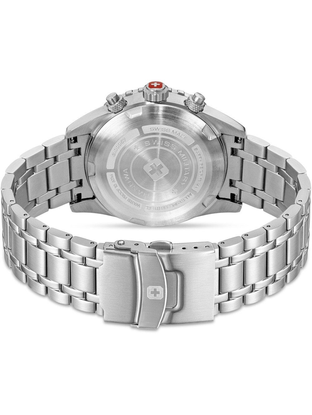 Swiss Military Hanowa Quarzuhr Swiss Military Hanowa SMWGI0005701-SET Herrenuhr Thunderbolt Northern Swiss Military Hanowa SMWGI0005701-SET Herrenuhr Thunderbolt Northern Night Chronograph Set 43mm 10 ATM