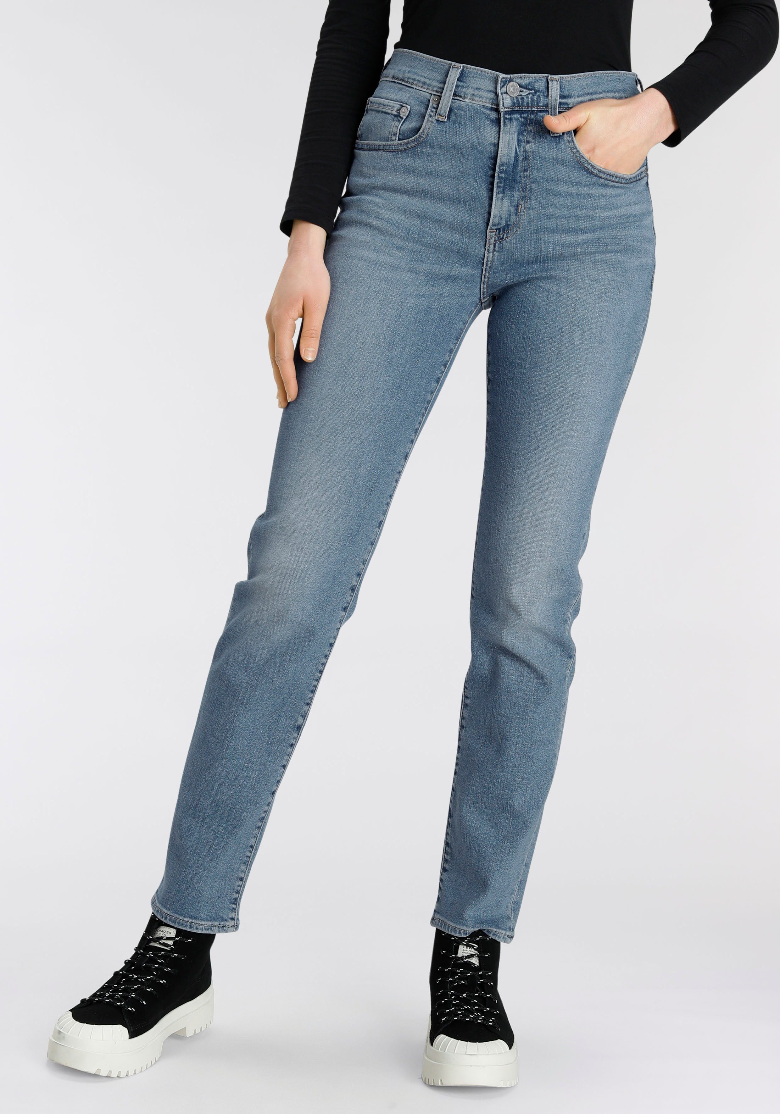 Straight-Jeans Rise denim blue-used 724 Levi's® Straight High