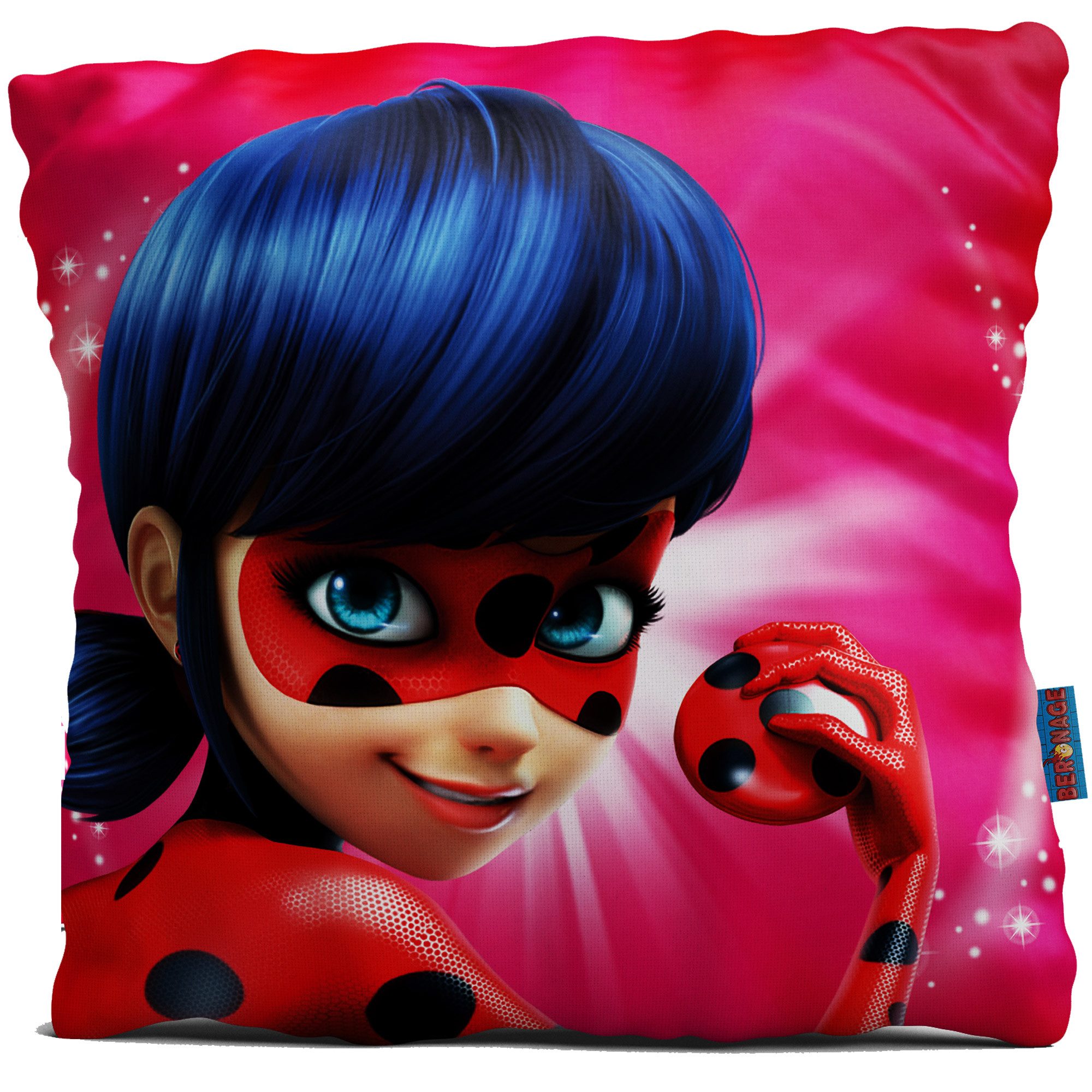 BERONAGE Dekokissen Miraculous Ladybug Stars Kissen 40x40 cm passend zur Be günstig online kaufen