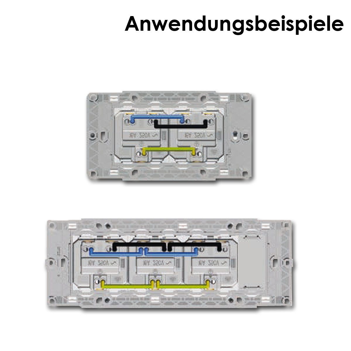 TEM Rahmen 10 Stk MODUL-PLUS Verdrahtungsbrücken 2M 3x2,5mm²