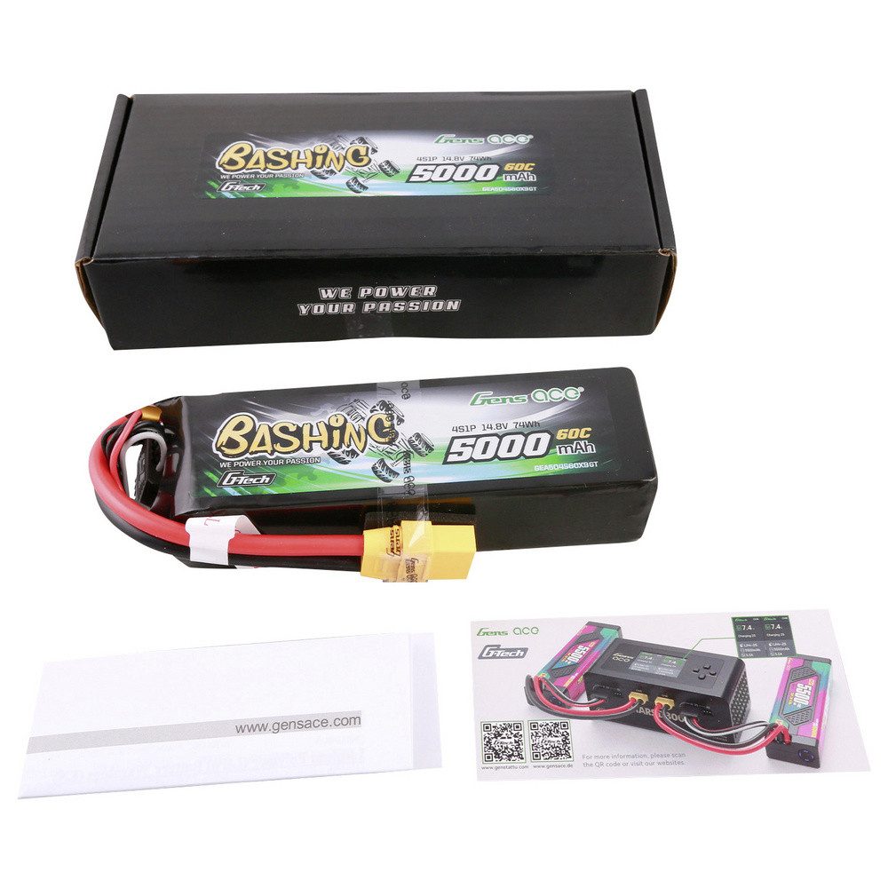 Gens ace Gens ace Modellbau-Akkupack (LiPo) 14.8 V 5000 mAh Block XT90 Akku 5000 mAh