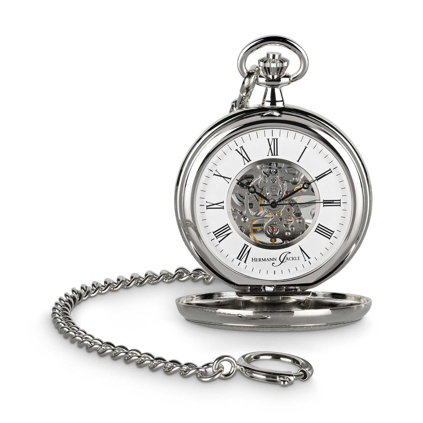 Hermann Jäckle Taschenuhr "Bayreuth", Skelett-Handaufzug, Mineralglas, 50 m günstig online kaufen