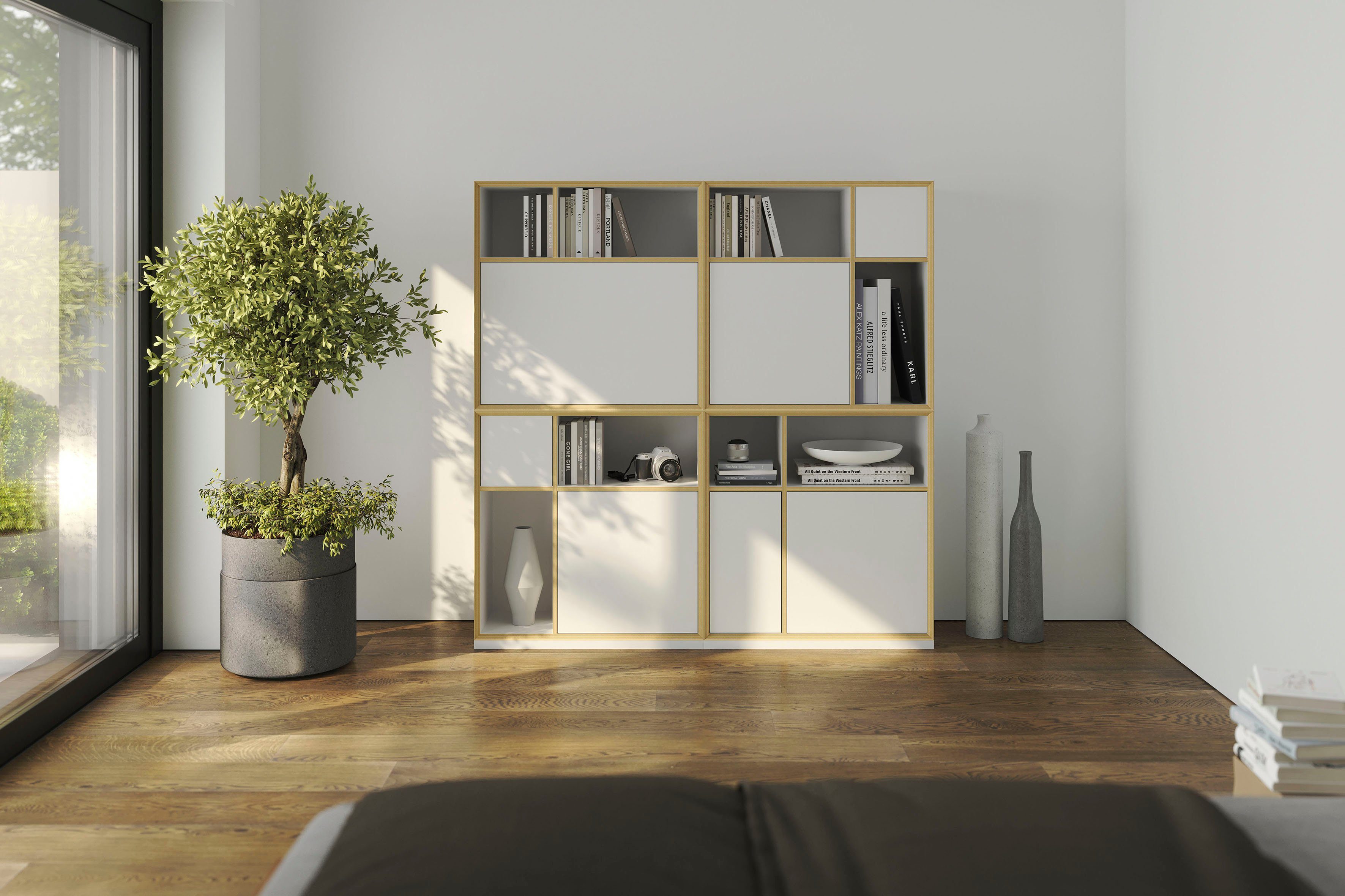 Müller SMALL LIVING Regalelement German weiß | Design 2021 Ausgezeichnet PLY EIGHT, dem weiß Award mit VERTIKO