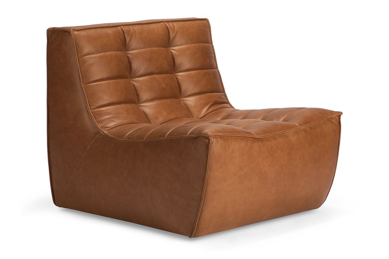 Ethnicraft Ohrensessel Modulsofa N701 Einzelelement B 80 cm braun