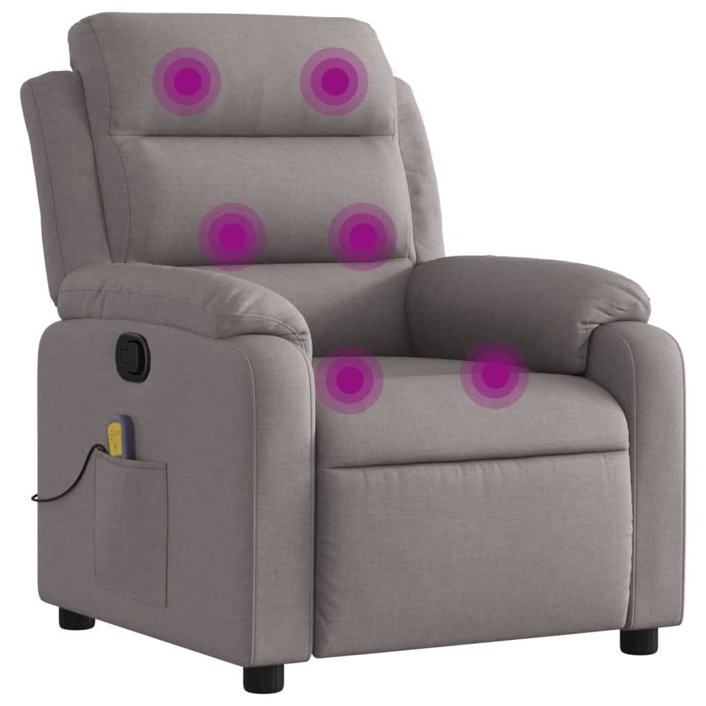 vidaXL Sessel Massagesessel Taupe Stoff (1-St) günstig online kaufen