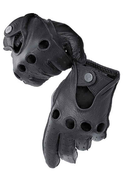 PEARLWOOD Lederhandschuhe Lederriegel und elastischer Bund, Autofahrer-Handschuh