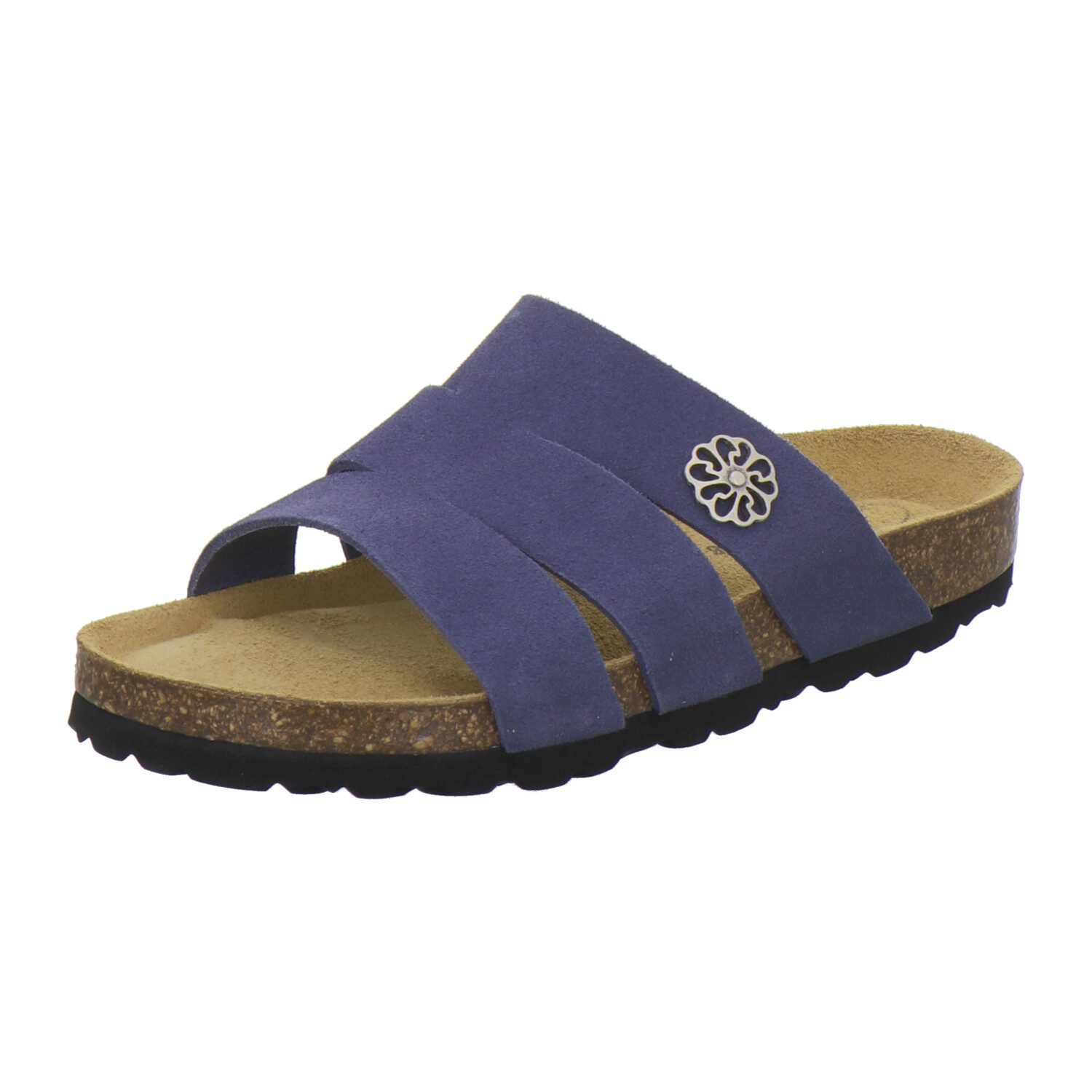 AFS-Schuhe 211353 modische Pantolette für Damen mit Fußbett, bequeme Sandalen aus Leder