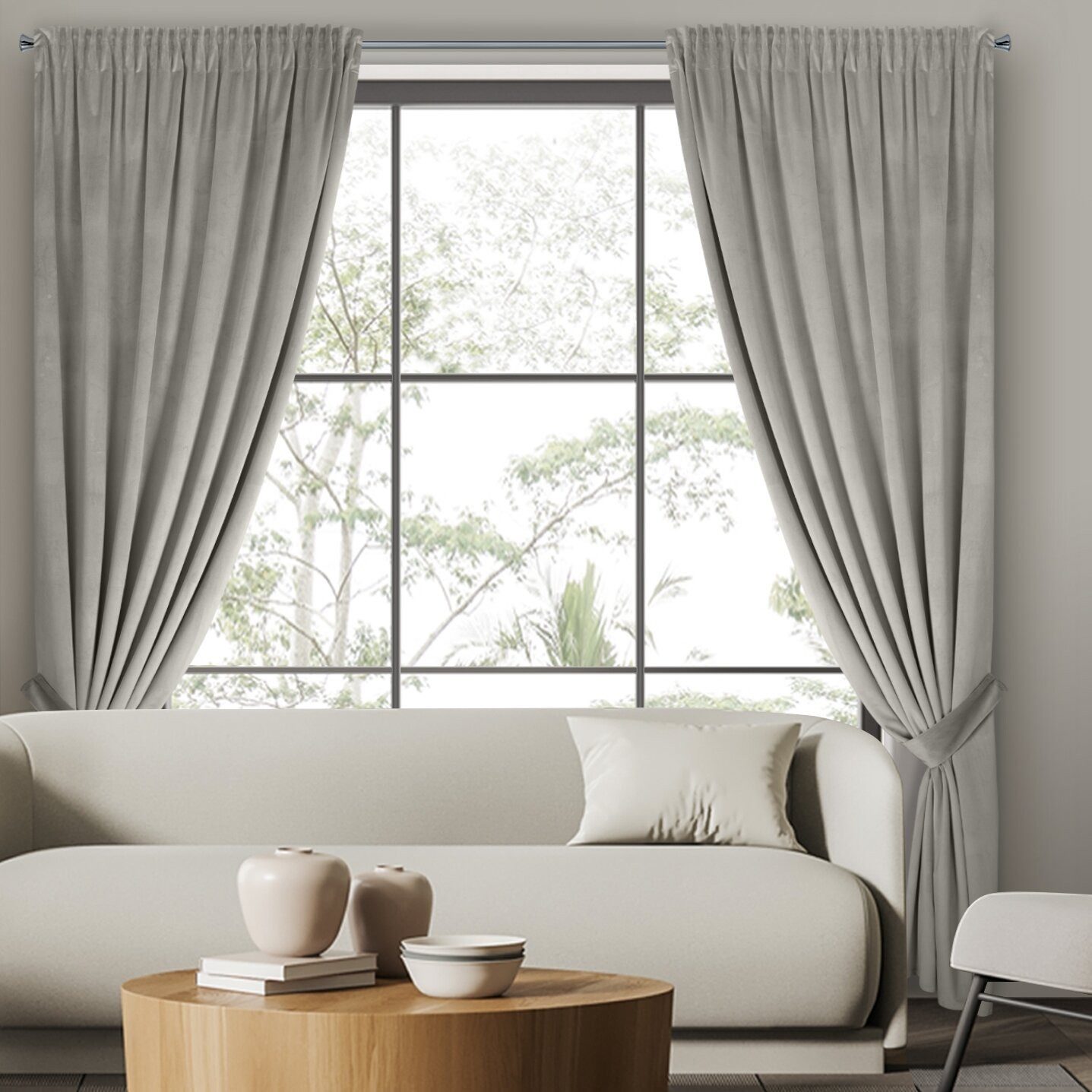 Eurofirany Vorhang ANTARA (2 St), Kräuselband, blickdicht, Velours, Wohnzim günstig online kaufen