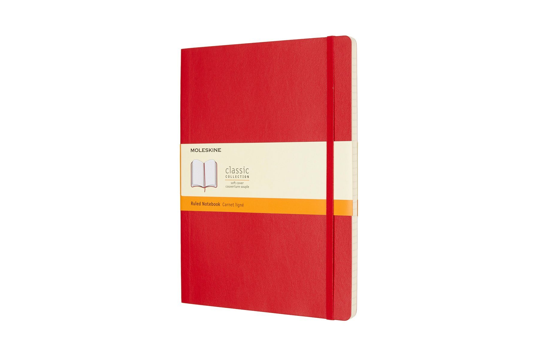 MOLESKINE Notizbuch, Classic Collection - Soft Cover - XL (19x25) - mit weichem Einband Scharlachrot