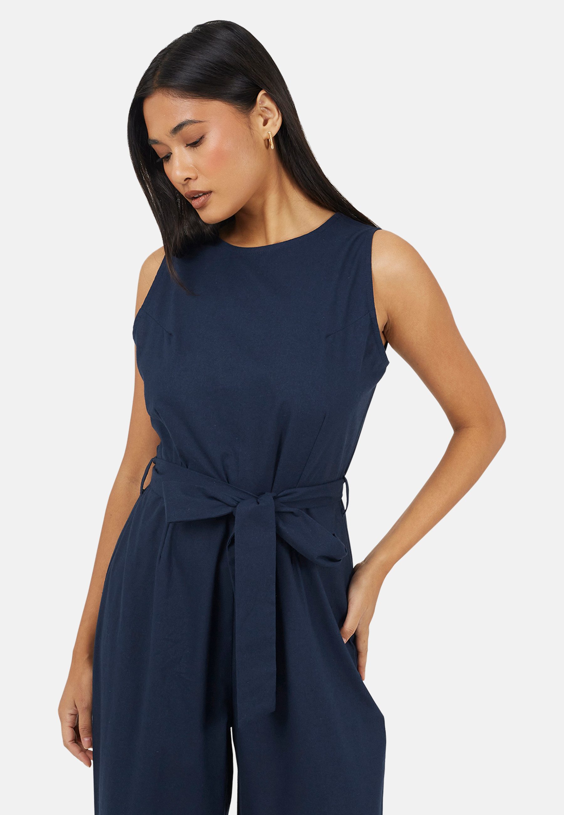 Brave Soul Overall Damen-Jumpsuit aus Webstoff mit Bindedetail in der Taille