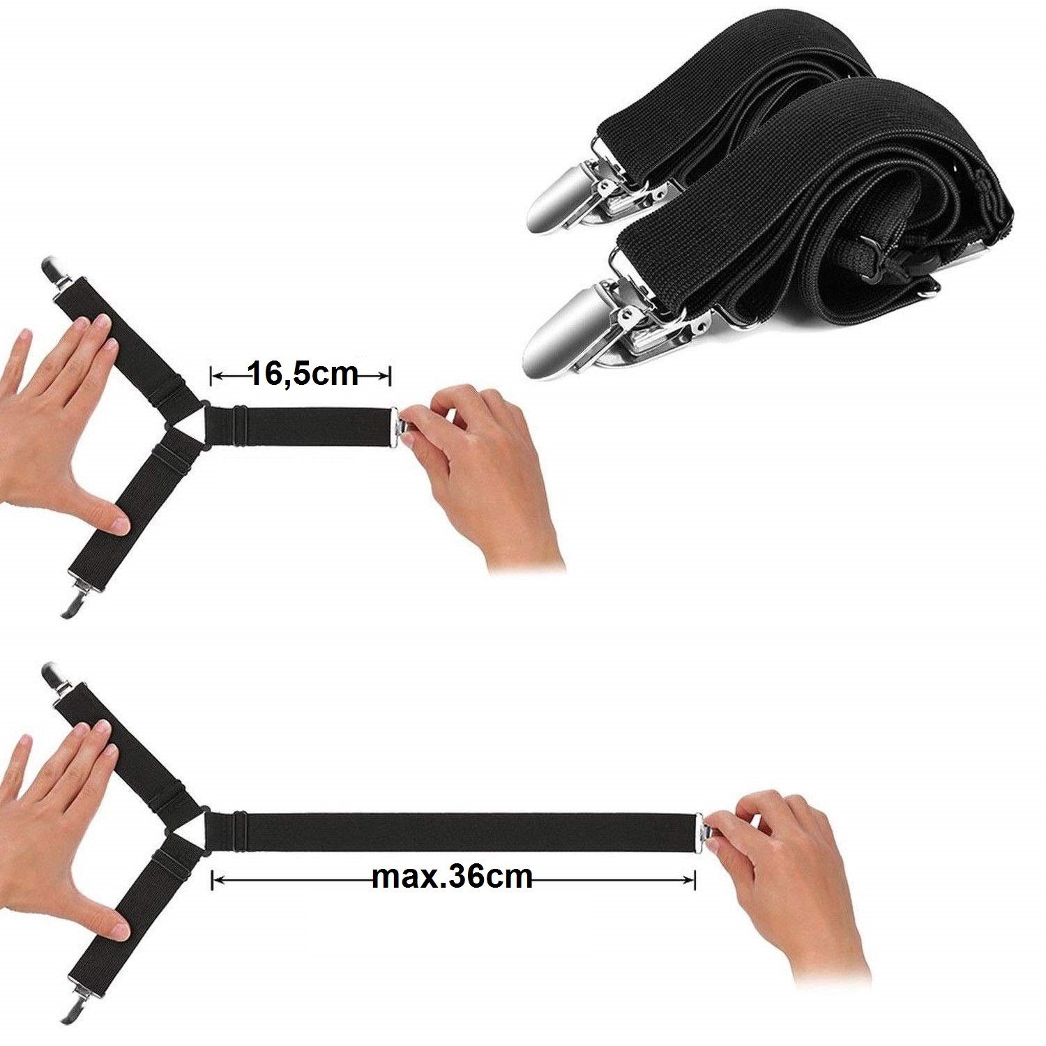 BAYLI Spannbettlaken Verstellbare Bettlakenspanner [4er Set], Betttuchspann günstig online kaufen