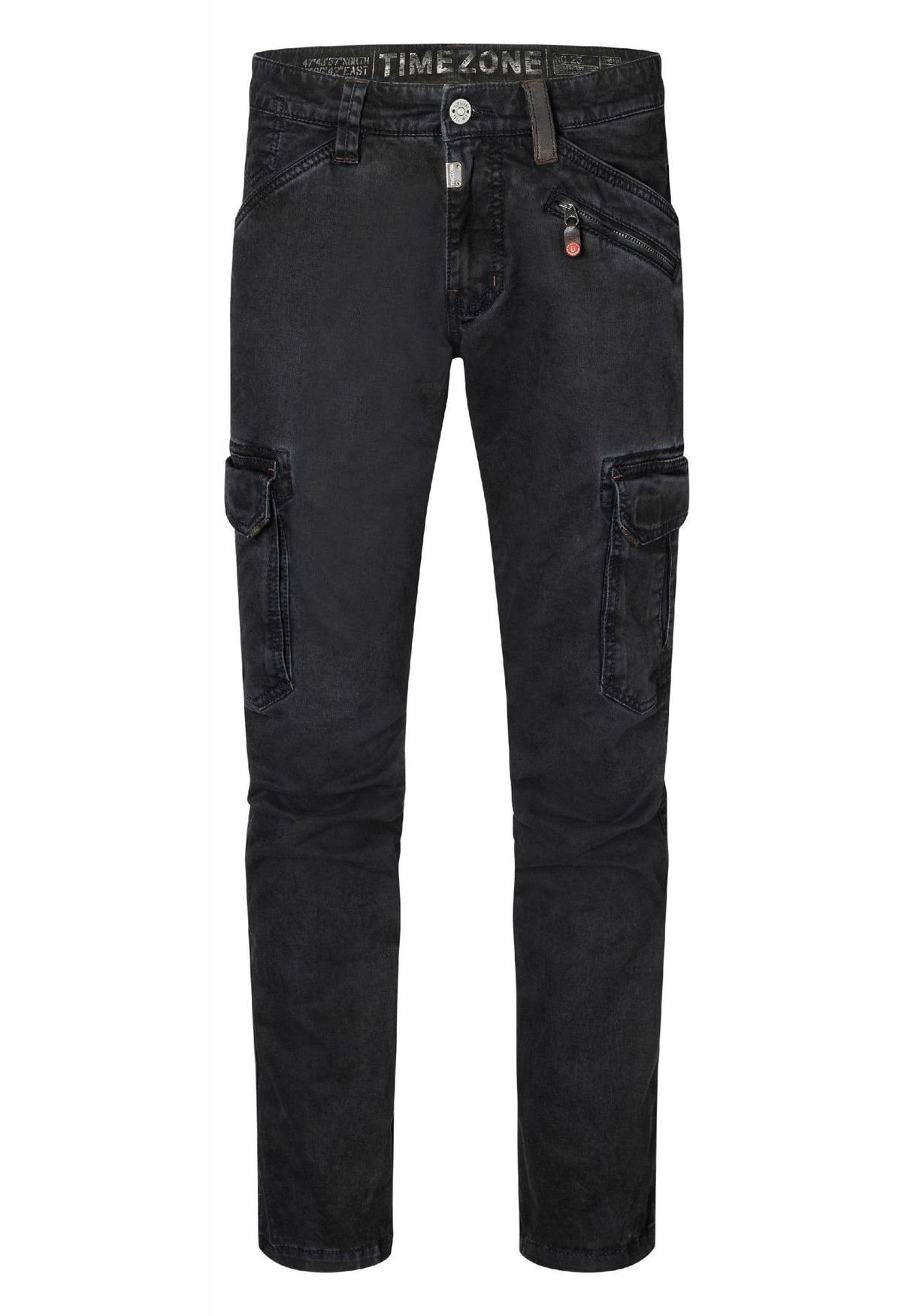TIMEZONE Cargohose Cargo Denim BenTZ Hose 5178 Slim in Schwarz Stretch Fit Regular Jeans