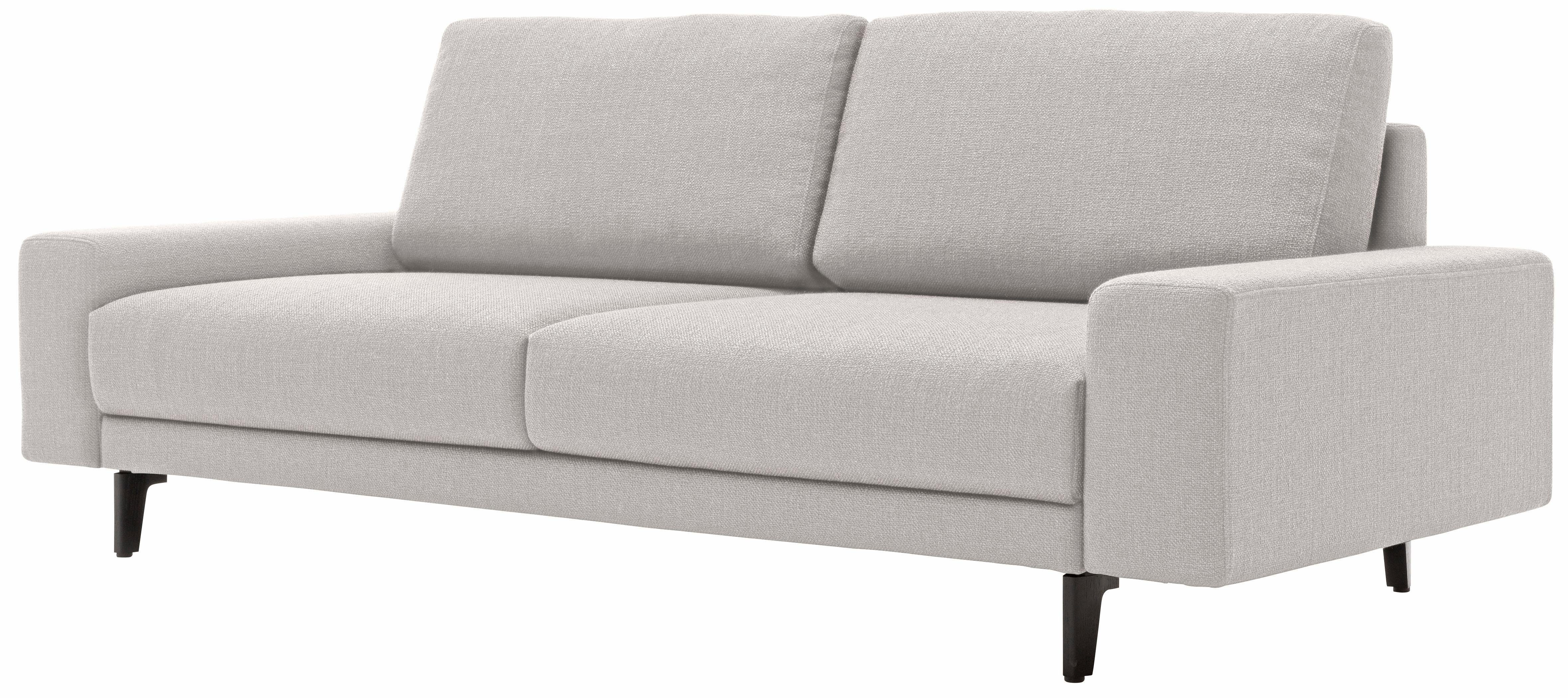 hülsta sofa 2-Sitzer hs.450, umbragrau, niedrig, breit Breite Alugussfüße cm Armlehne 180 in