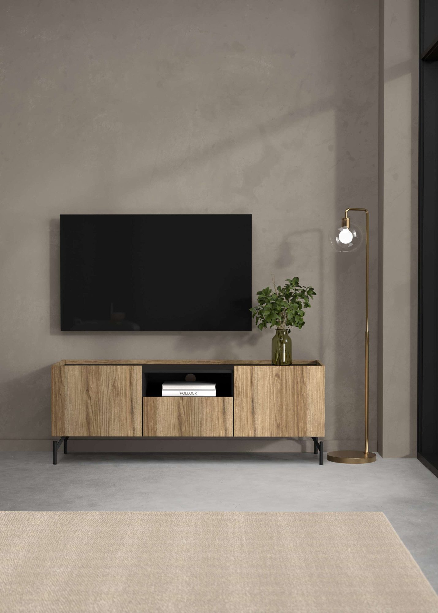 TV-Board Bergen TV-Möbel, Fernsehtisch, TV-Unit, Media-Möbel, Sideboard