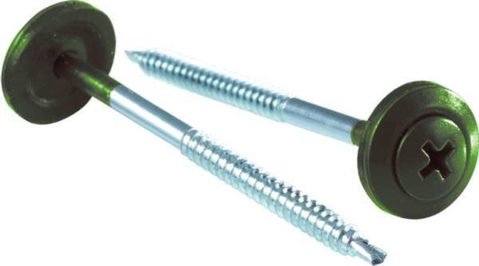 Onduline Dachbahn 100 Stück Spezialschrauben selbstschneidend, Farbe: grün, rund, (100-St), Größe: 3,9 x 60 mm, für Onduline Dachplatten