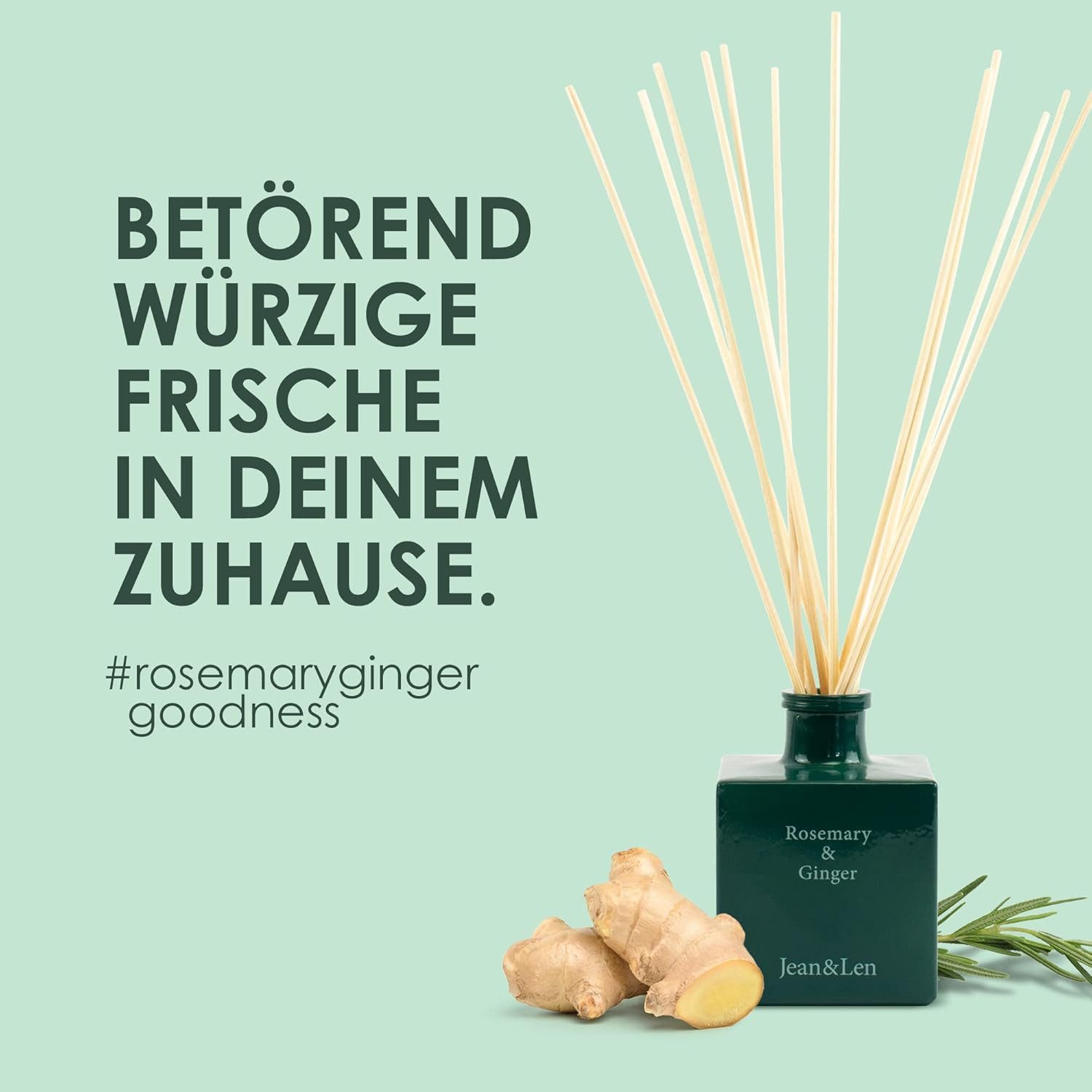 Jean & Len ohne Gedons* Pflege-Geschenkset Raumduft Rosemary & Ginger 100 ml, 1-tlg.