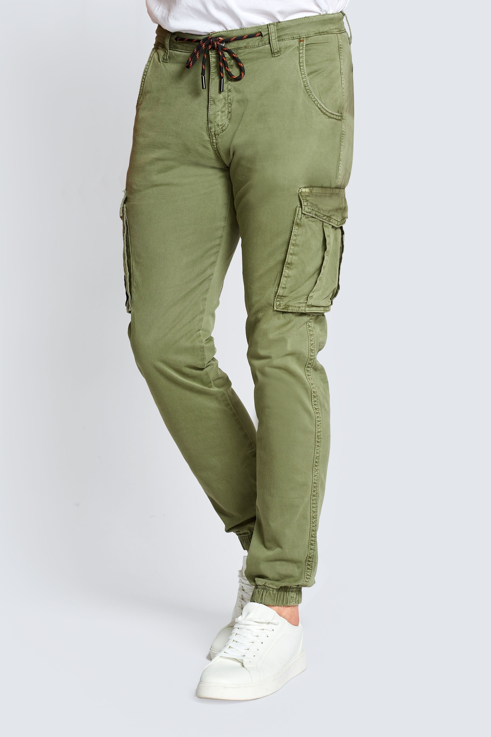 Zhrill 5-Pocket-Jeans Cargohose MICHA Olive angenehmer Tragekomfort